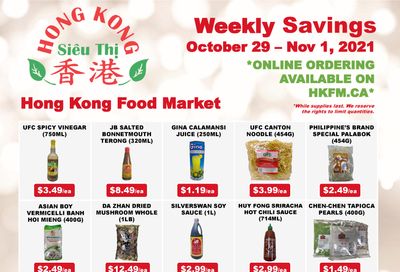 Hong Kong Food Market Flyer October 29 to November 1