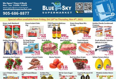 Blue Sky Supermarket (Pickering) Flyer October 29 to November 4