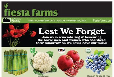 Fiesta Farms Flyer October 29 to November 11