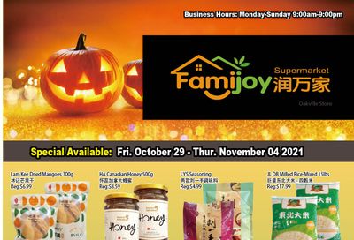 Famijoy Supermarket Flyer October 29 to November 4