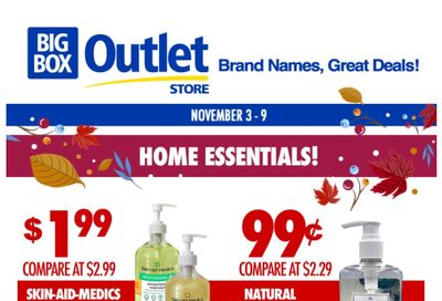 Big Box Outlet Store Flyer November 3 to 9