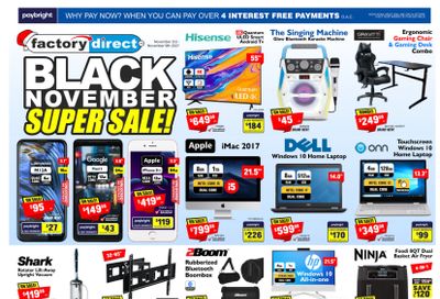 Factory Direct Pre-Black Friday Flyer November 3 to 9