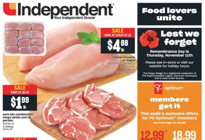 Independent Grocer (Atlantic) Flyer November 4 to 10