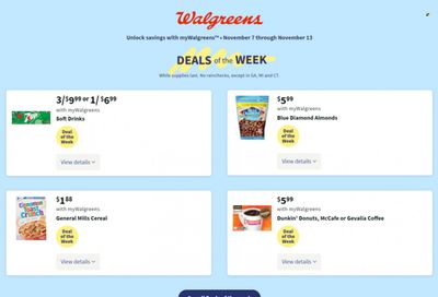 Walgreens Weekly Ad Flyer November 3 to November 10