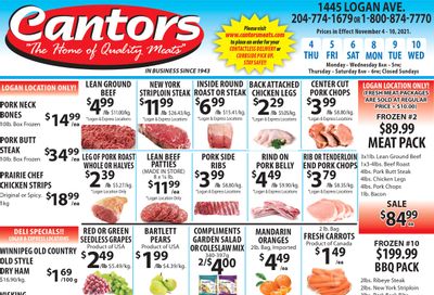 Cantor's Meats Flyer November 4 to 10