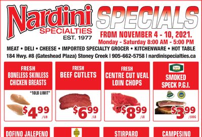 Nardini Specialties Flyer November 4 to 10