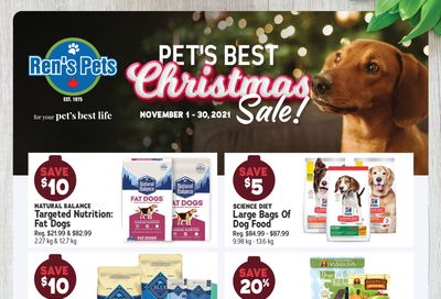 Ren's Pet Depot Christmas Flyer November 1 to 30
