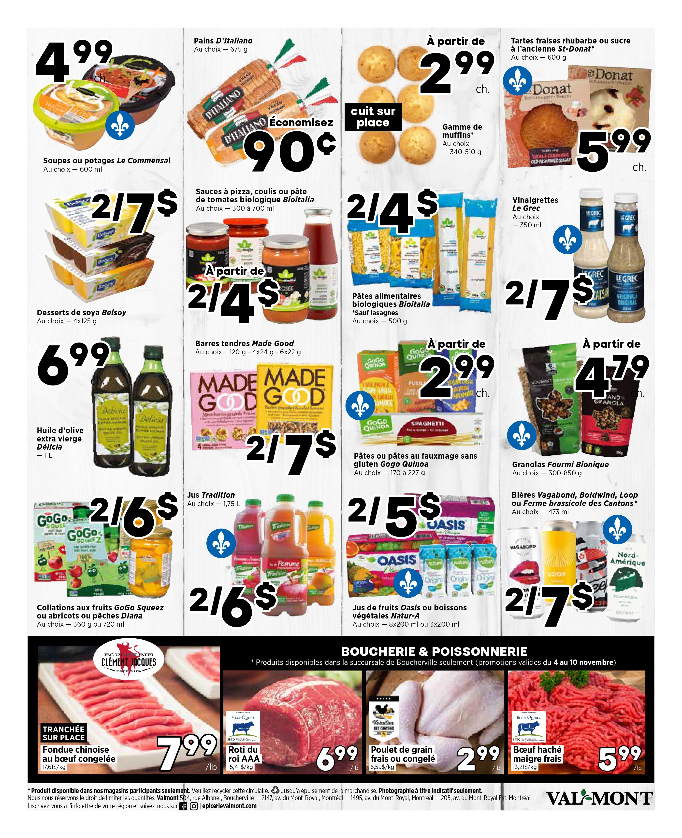 Val-Mont Flyer November 4 to 10