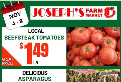 Joseph's Farm Market Flyer November 4 to 8