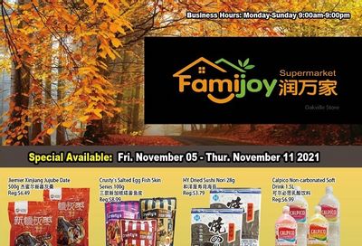 Famijoy Supermarket Flyer November 5 to 11