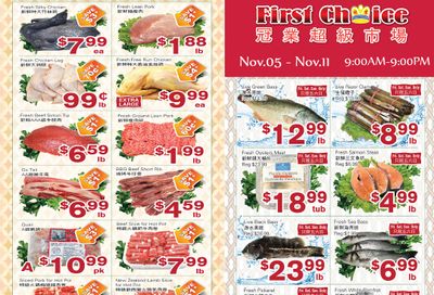 First Choice Supermarket Flyer November 5 to 11