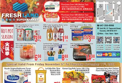 FreshLand Supermarket Flyer November 5 to 11
