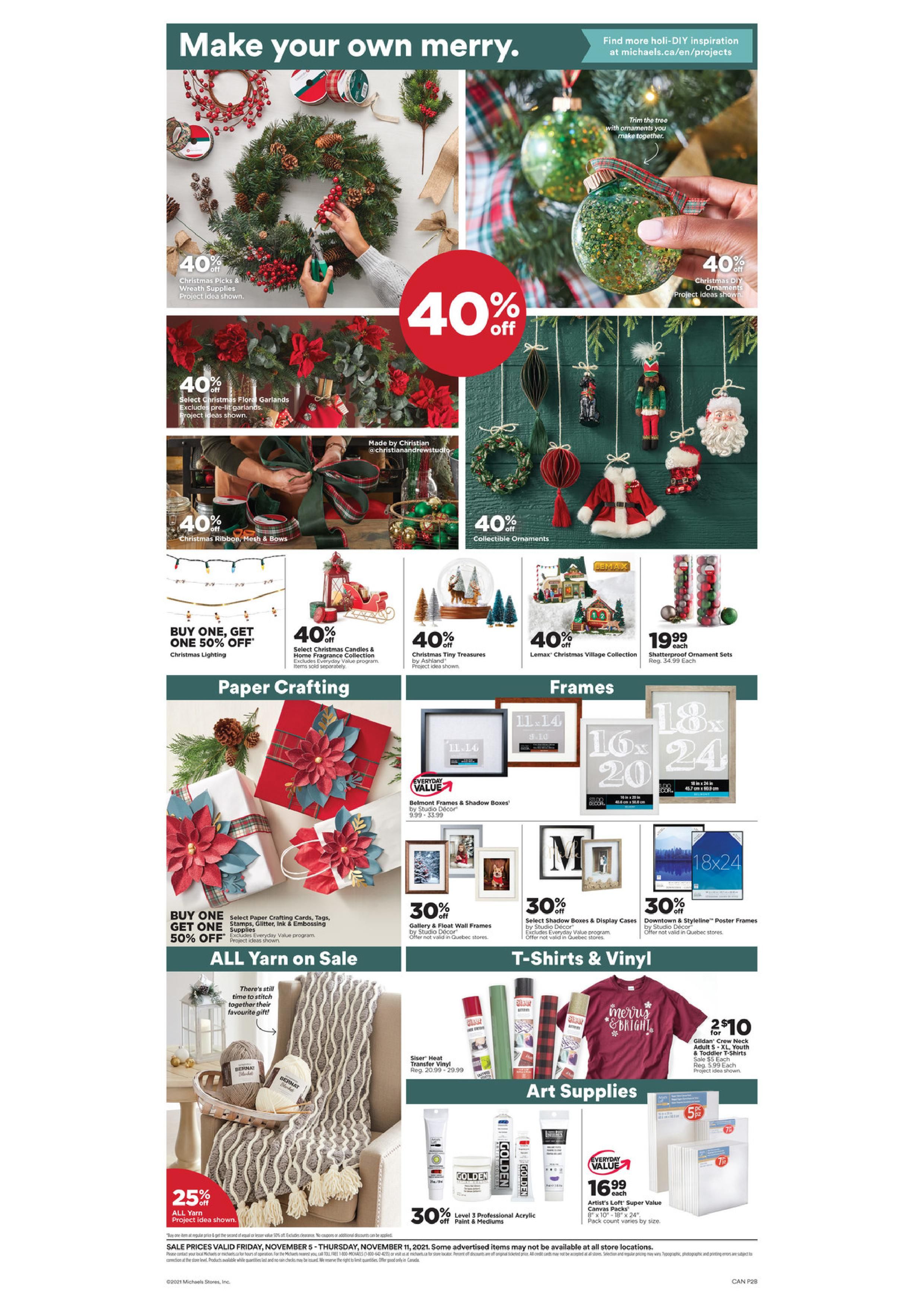 Michael's Flyer November 5 to 11