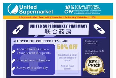 United Supermarket Flyer November 5 to 11
