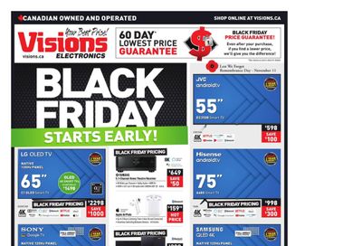 Visions Electronics Pre Black Friday Flyer November 5 to 11
