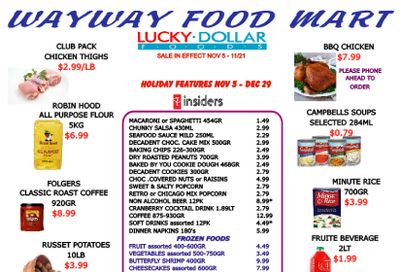 WayWay Food Mart Flyer November 5 to 11