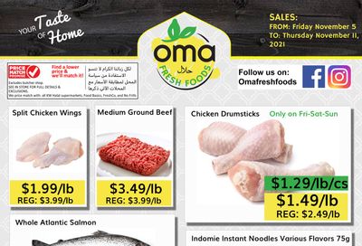 Oma Fresh Foods Flyer November 5 to 11