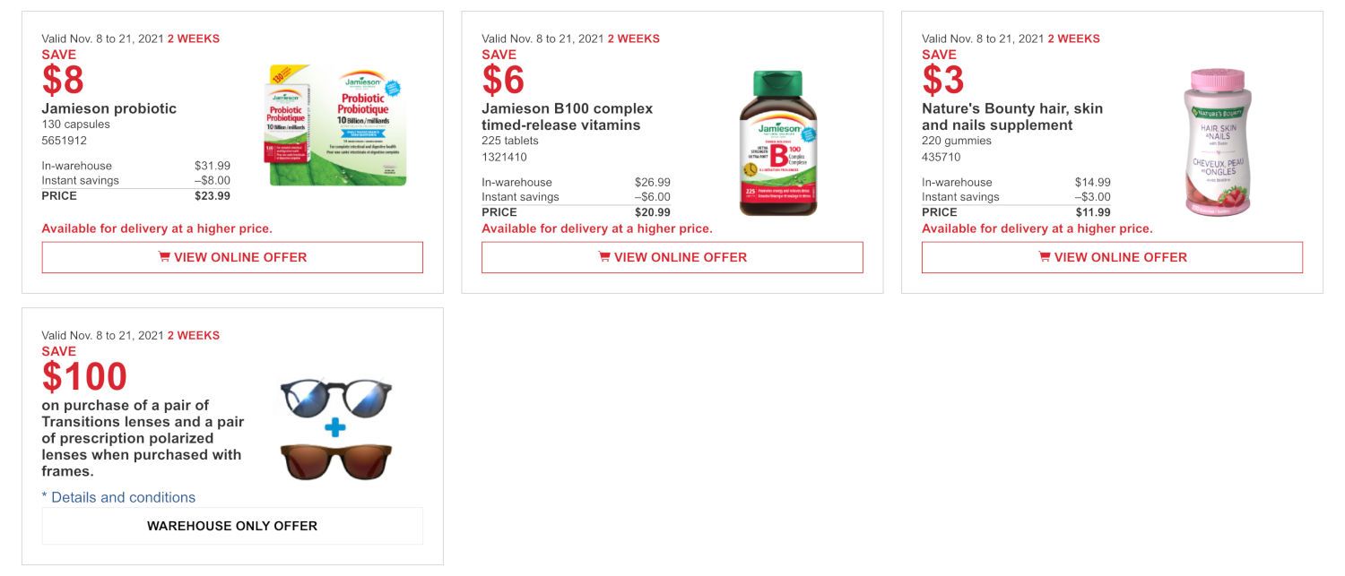 Costco (ON & Atlantic Canada) Weekly Savings November 8 to 21