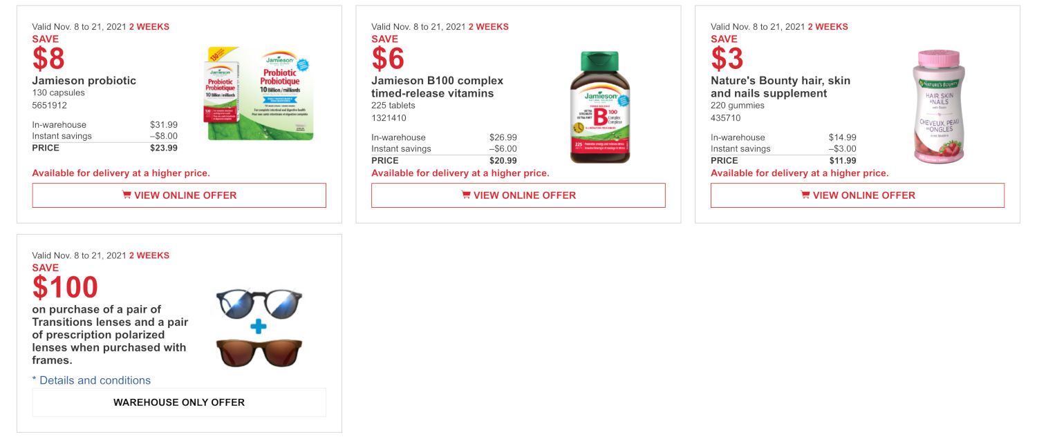 Costco (QC) Weekly Savings November 8 to 21