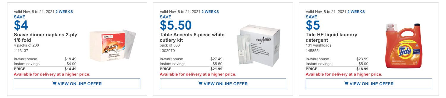 Costco Business Centre Instant Savings Flyer November 8 to 21