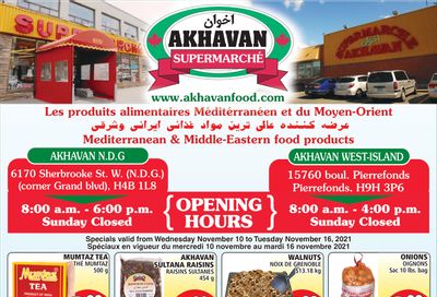 Akhavan Supermarche Flyer November 10 to 16
