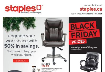 Staples Black Friday Prices Flyer November 10 to 16, 2021