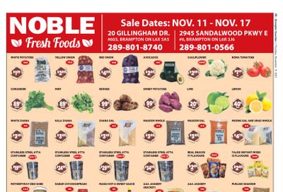Noble Fresh Foods Flyer November 11 to 17