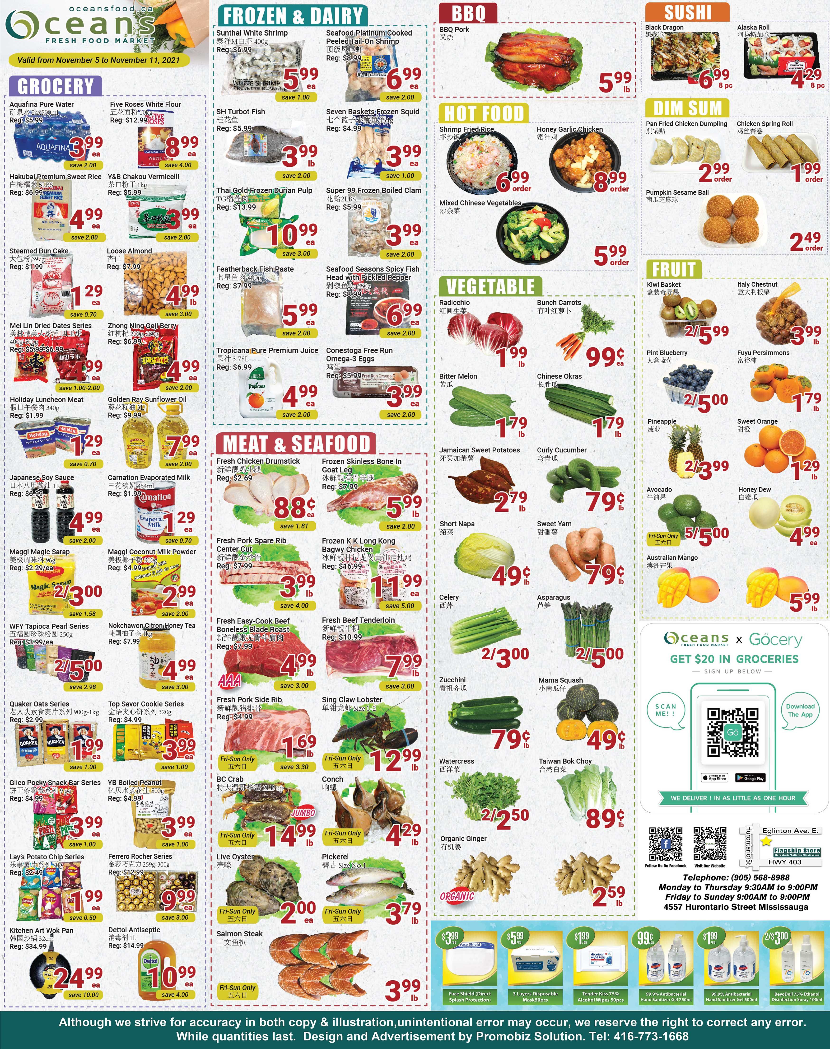 Oceans Fresh Food Market (Brampton) Flyer November 12 to 18