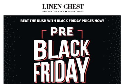 Linen Chest Pre Black Friday Sale Flyer November 9 to December 24, 2021