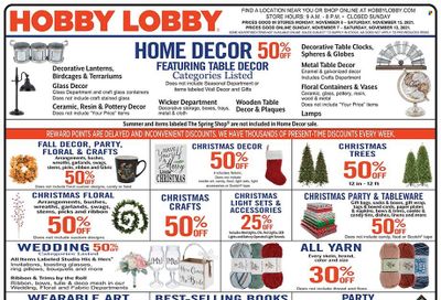 Hobby Lobby Weekly Ad Flyer November 13 to November 20