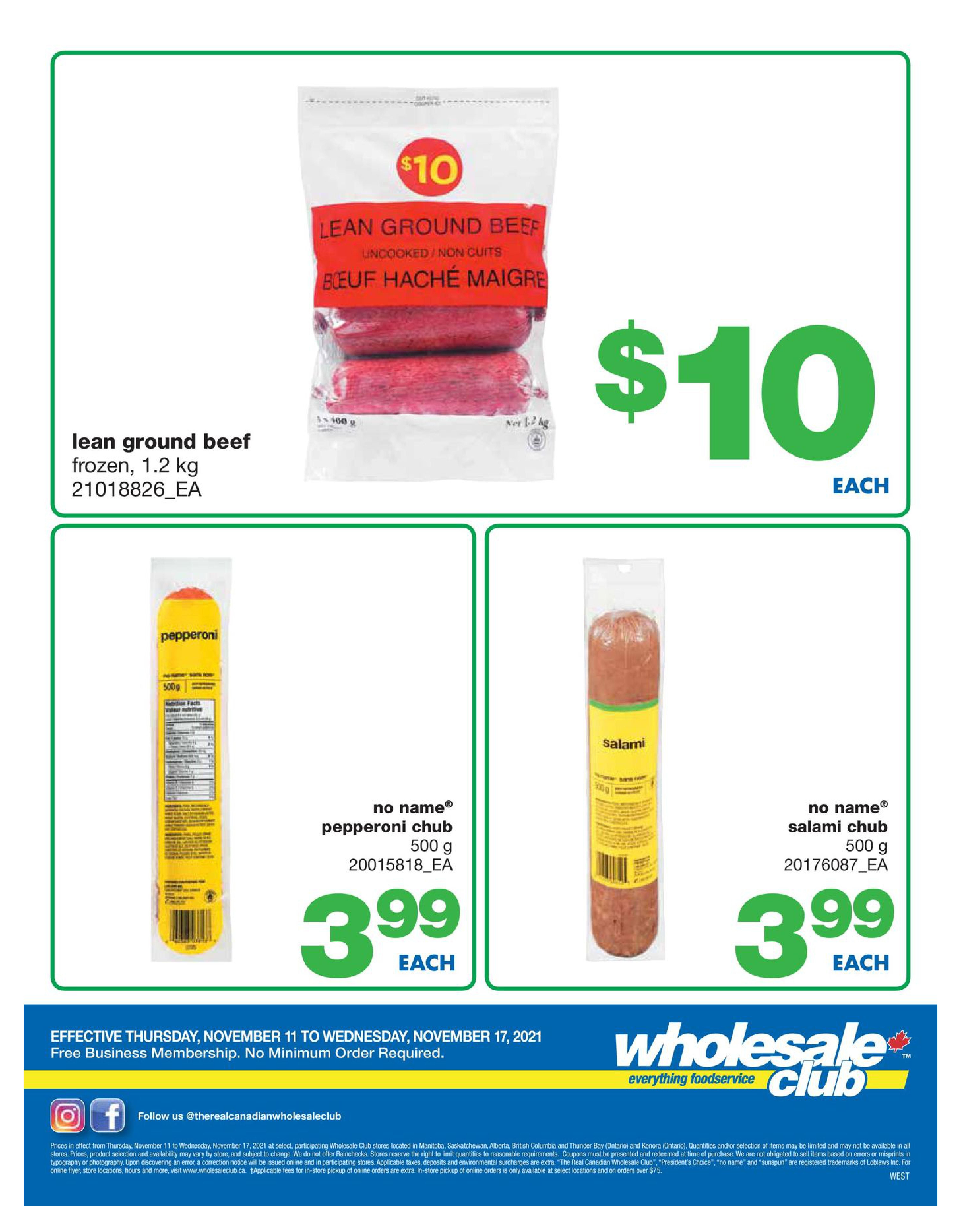 Wholesale Club (West) Flyer November 11 to 17