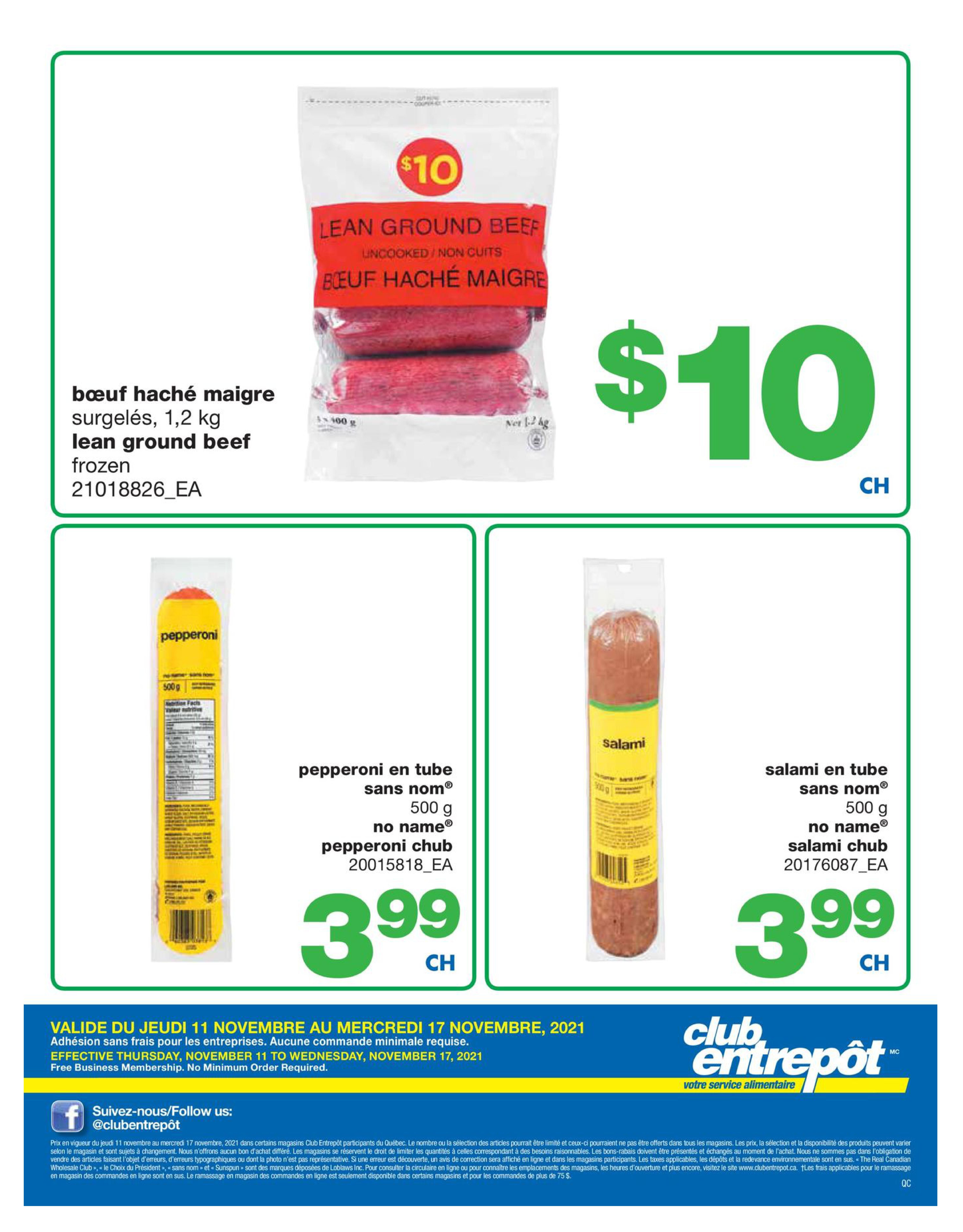 Wholesale Club (QC) Flyer November 11 to 17