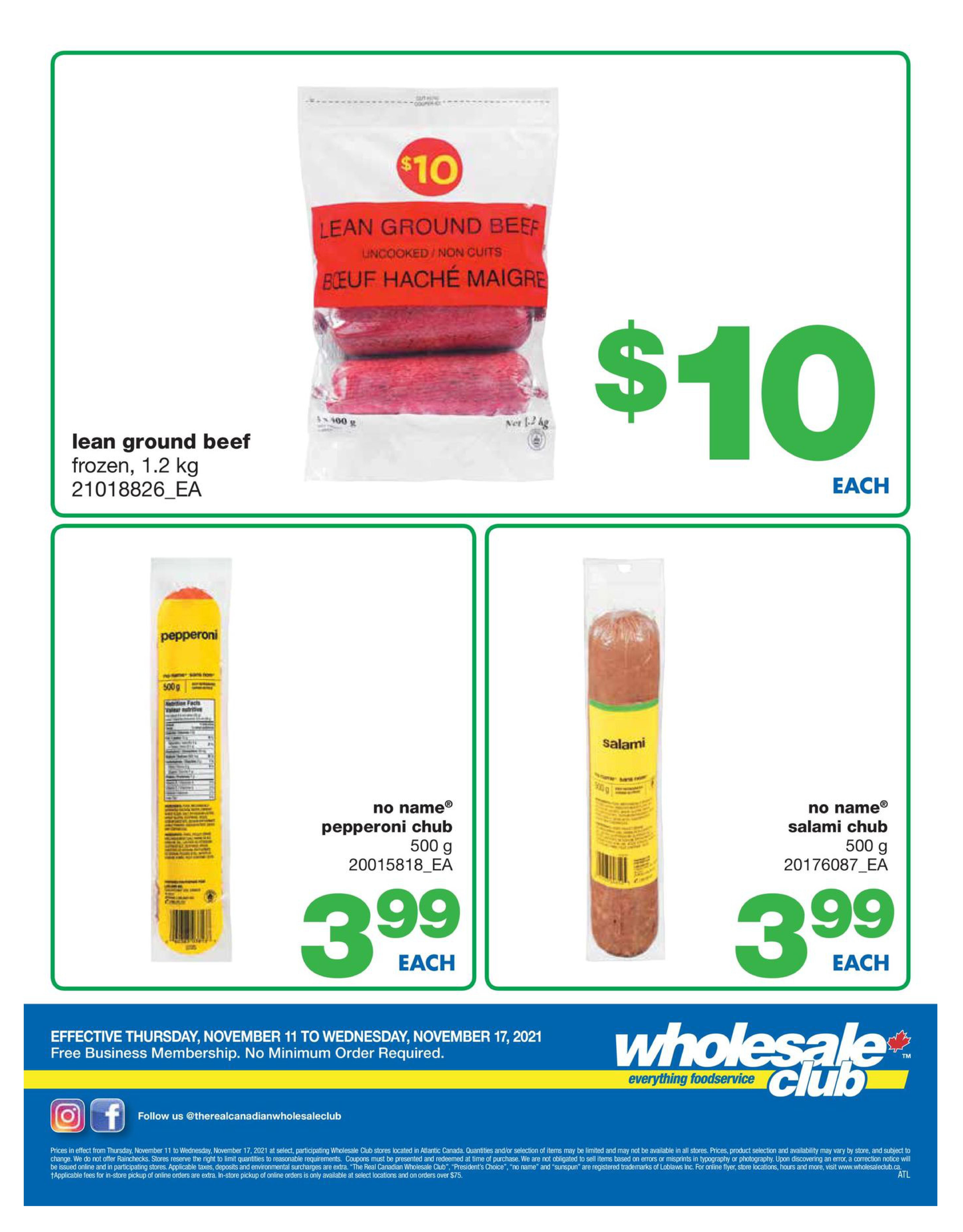 Wholesale Club (Atlantic) Flyer November 11 to 17