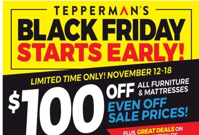 Tepperman's Black Friday Starts Early Flyer November 12 to 18, 2021