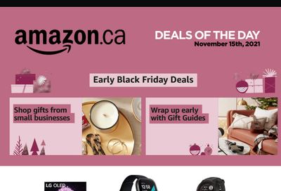 Amazon.ca Daily Deals Black Friday Flyer November 15, 2021