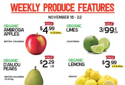 Pomme Natural Market Flyer November 16 to 22