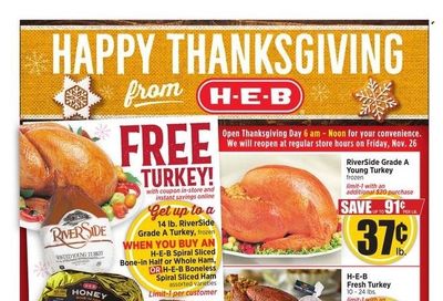 H-E-B (TX) Weekly Ad Flyer November 16 to November 23