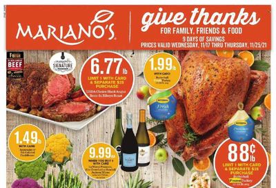 Mariano’s (IL) Weekly Ad Flyer November 16 to November 23