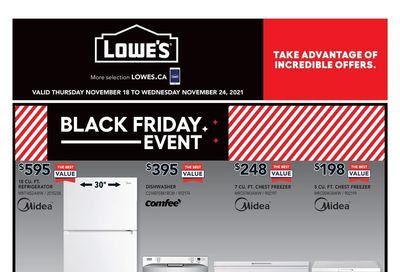 Lowe's Black Friday Flyer November 18 to 24, 2021