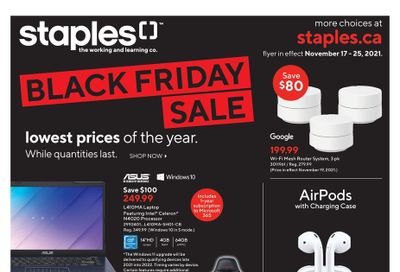 Staples Canada Black Friday Flyer November 17 to 25, 2021