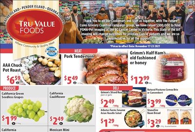 Tru Value Foods Flyer November 17 to 23