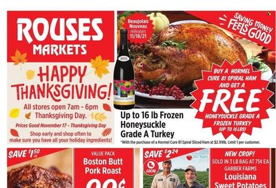 Rouses Markets (AL, LA, MS) Weekly Ad Flyer November 17 to November 24