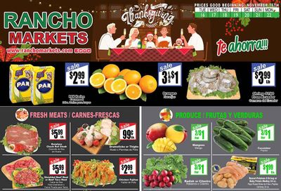 Rancho Markets (UT) Weekly Ad Flyer November 17 to November 24
