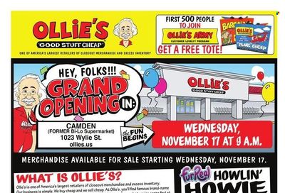 Ollie's Bargain Outlet (SC) Weekly Ad Flyer November 17 to November 24