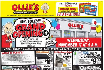 Ollie's Bargain Outlet (TN) Weekly Ad Flyer November 17 to November 24