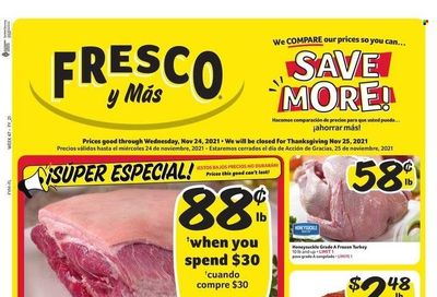 Fresco y Más (FL) Weekly Ad Flyer November 17 to November 24