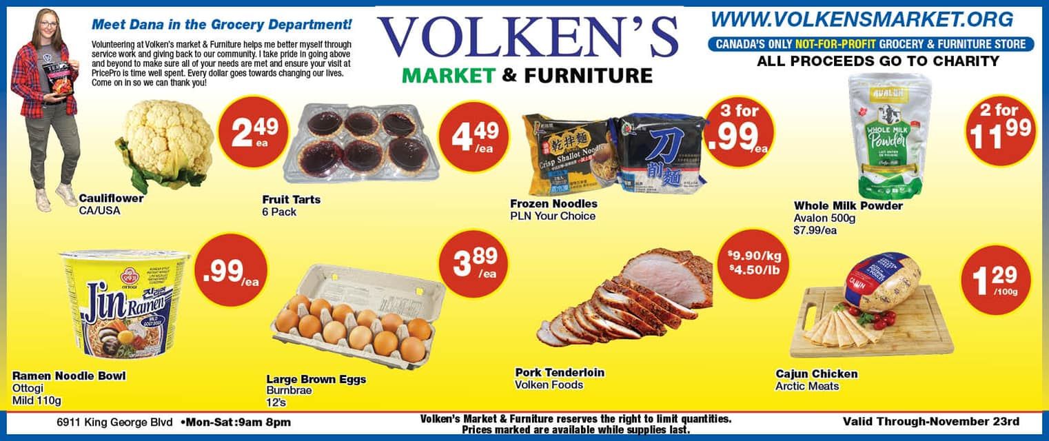 Volken's Market & Furniture Flyer November 17 to 23