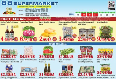 88 Supermarket Flyer November 18 to 24