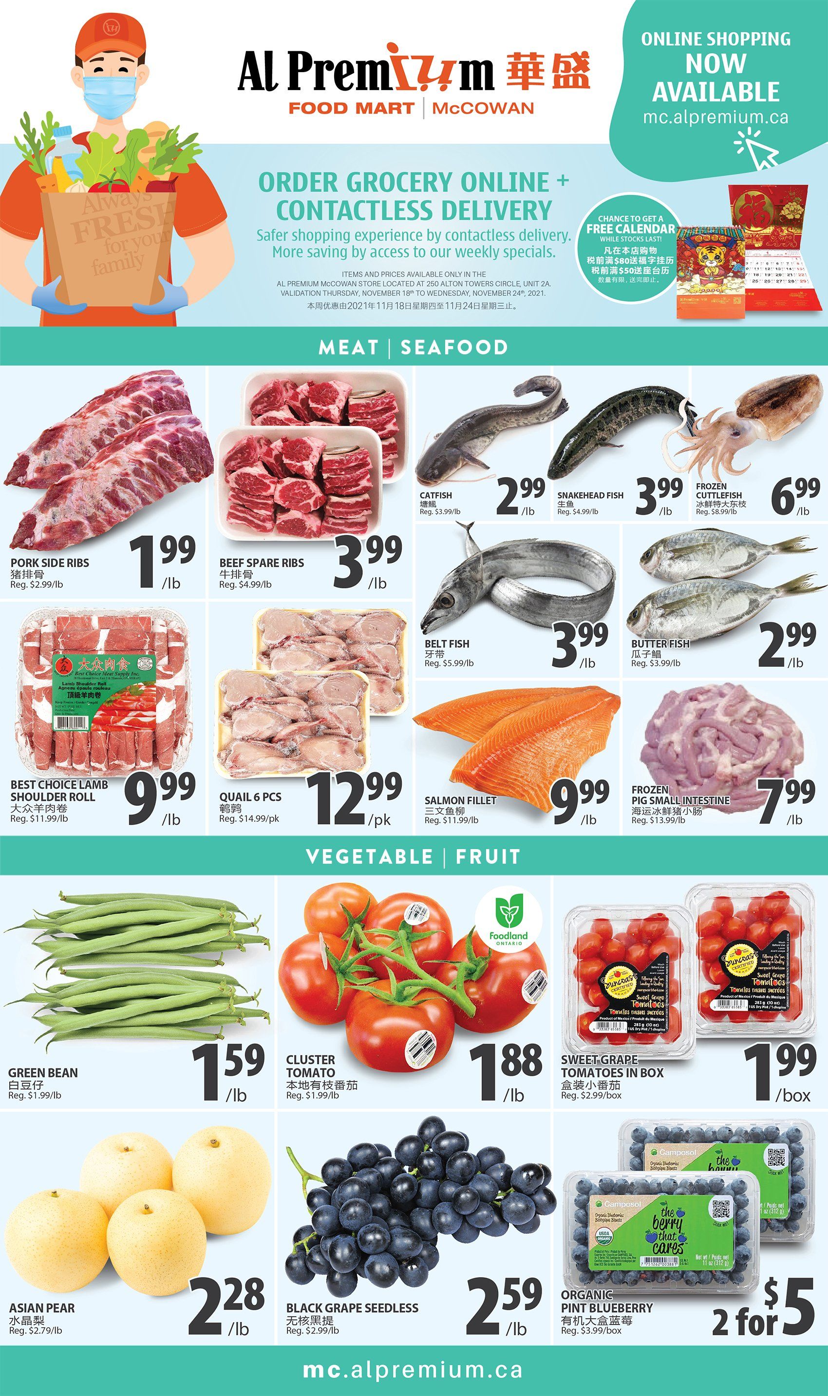 Al Premium Food Mart (McCowan) Flyer November 18 to 24