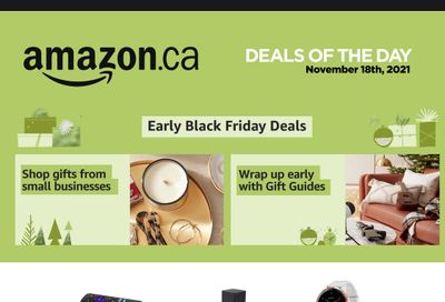 Amazon.ca Daily Deals Black Friday Flyer November 18, 2021